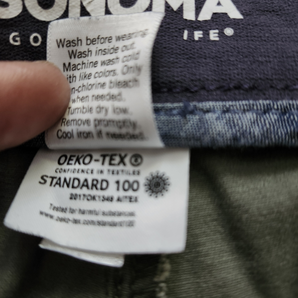 Sonoma Men's Olive Green Flat Front Shorts; Waist 38 - Picture 5 of 10